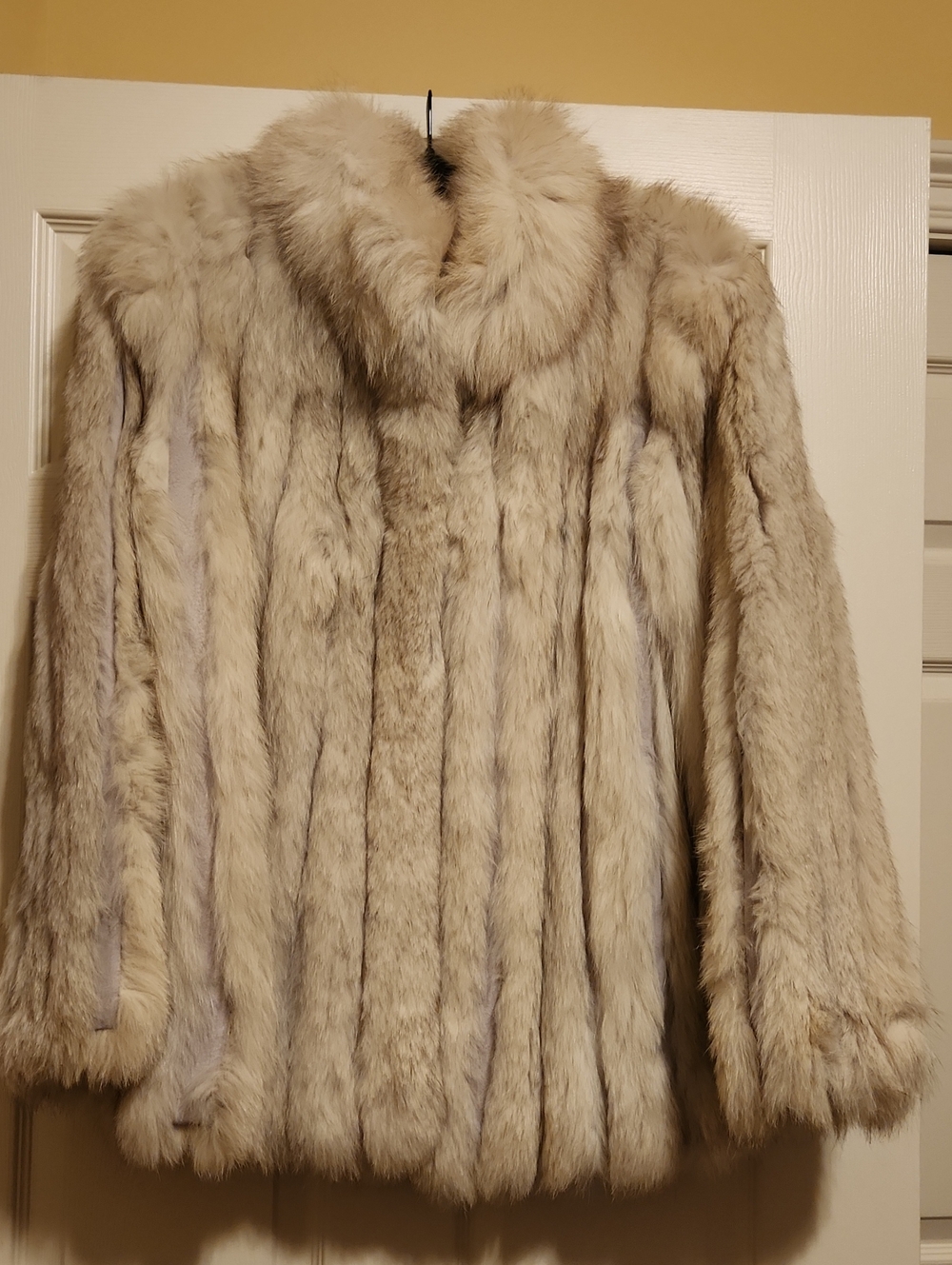 Niki Blue Fox (Finland) Lined Fur Coat, Vintage, Medium